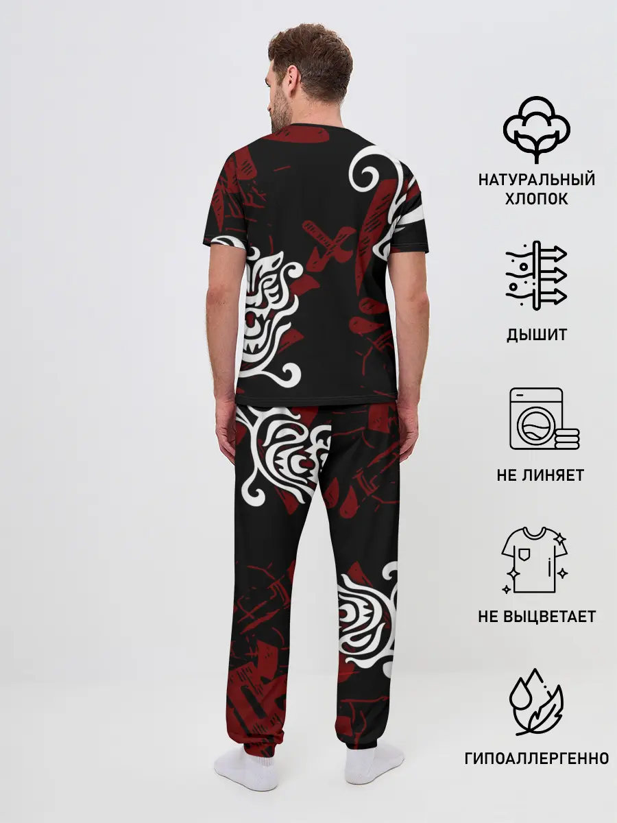 Мужская пижама с брюками / ТОКИЙСКИЕ МСТИТЕЛИ ТАТУ ЛОГО