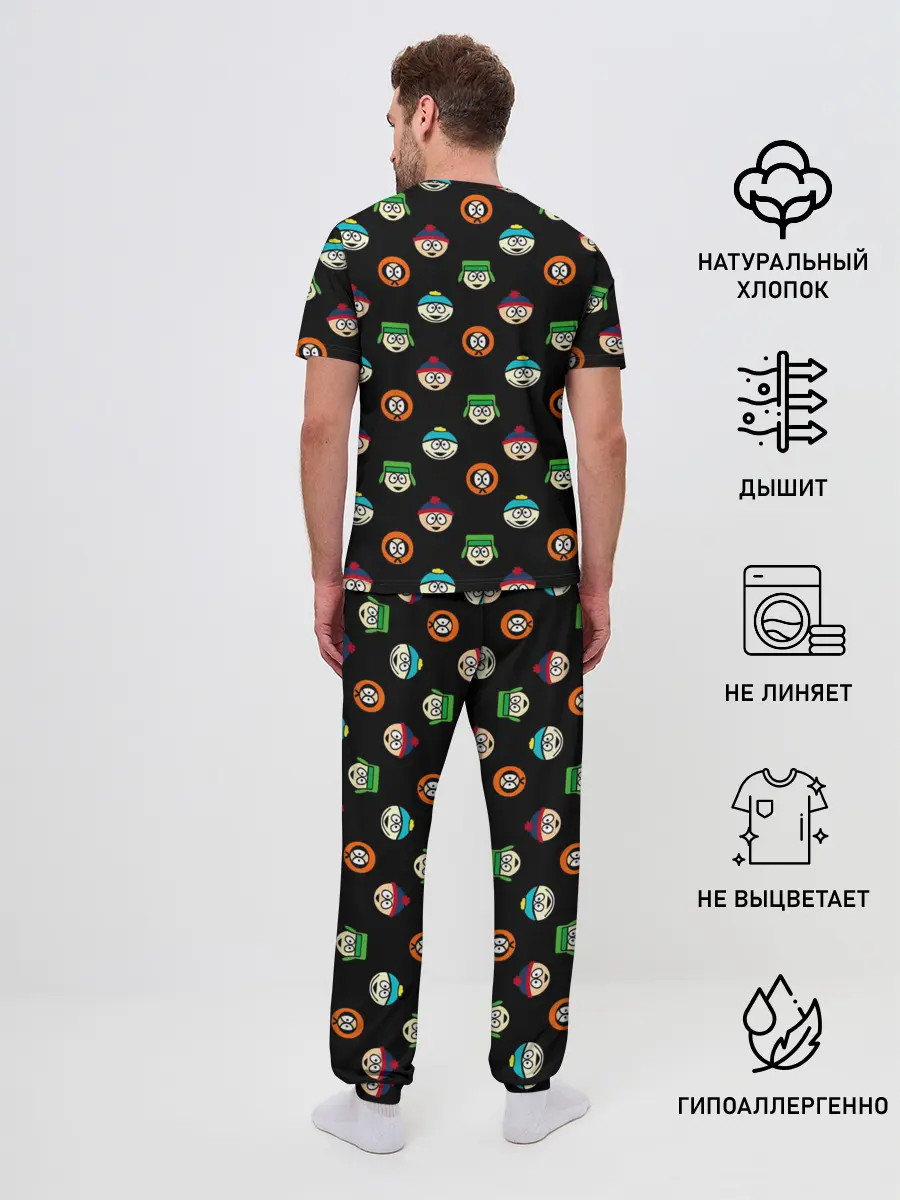 Мужская пижама с брюками / Южный парк, паттерн