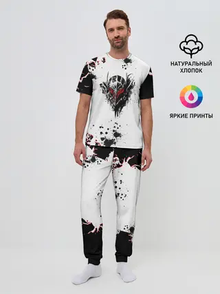 Мужская пижама с брюками / Берсерк черная маска.