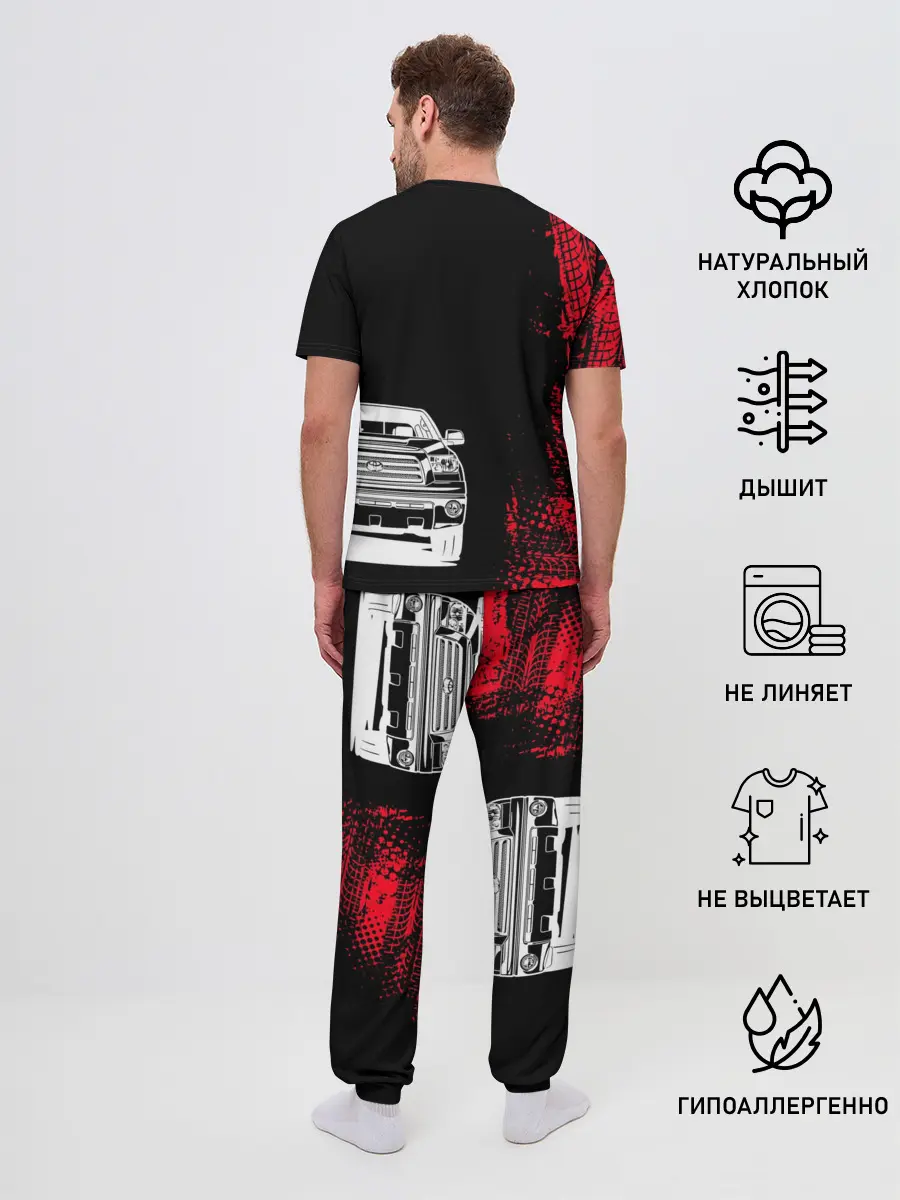 Мужская пижама с брюками / Тойота | Красные следы