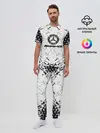 Мужская пижама с брюками / Mercedes | брызги красок,