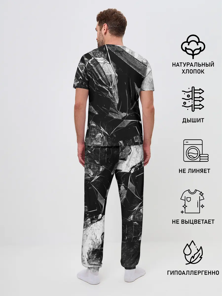 Мужская пижама с брюками / BERSERK Ч/Б | БЕРСЕРК