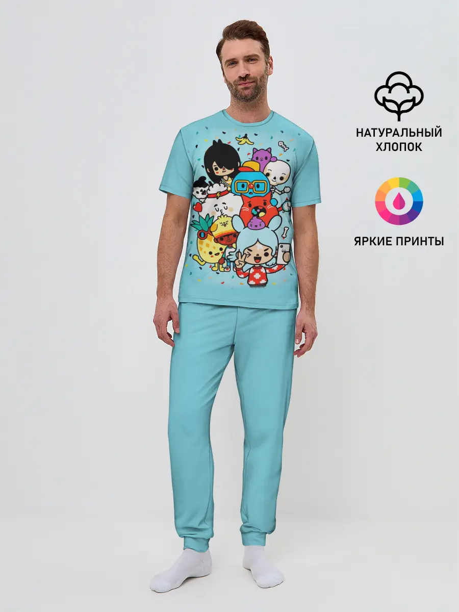 Мужская пижама с брюками / Toca Boca | Тока бока персонажи из игры