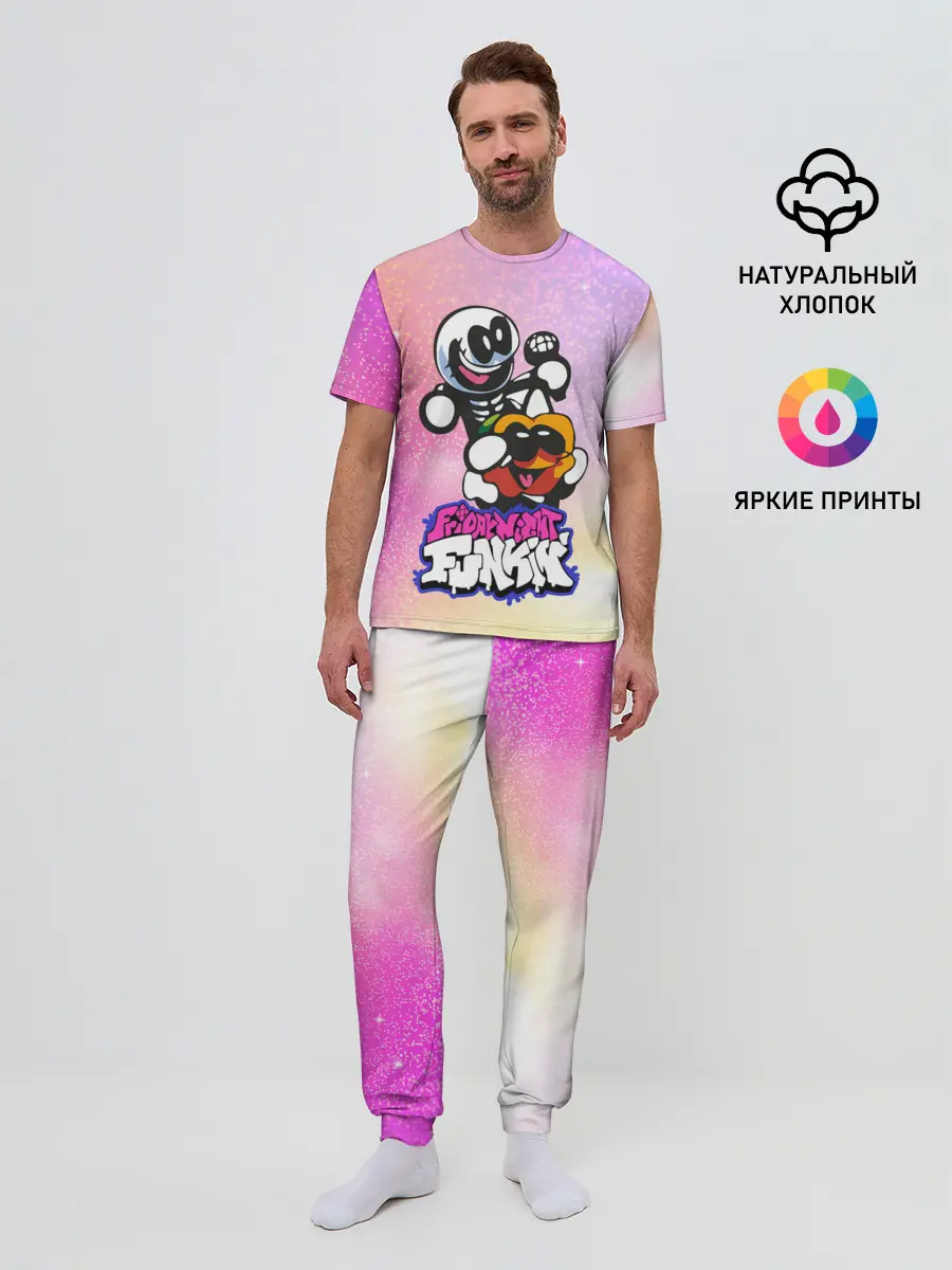 Мужская пижама с брюками / Skid and Pump | Friday Night Funkin