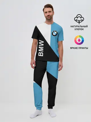 Мужская пижама с брюками / BMW, спорт