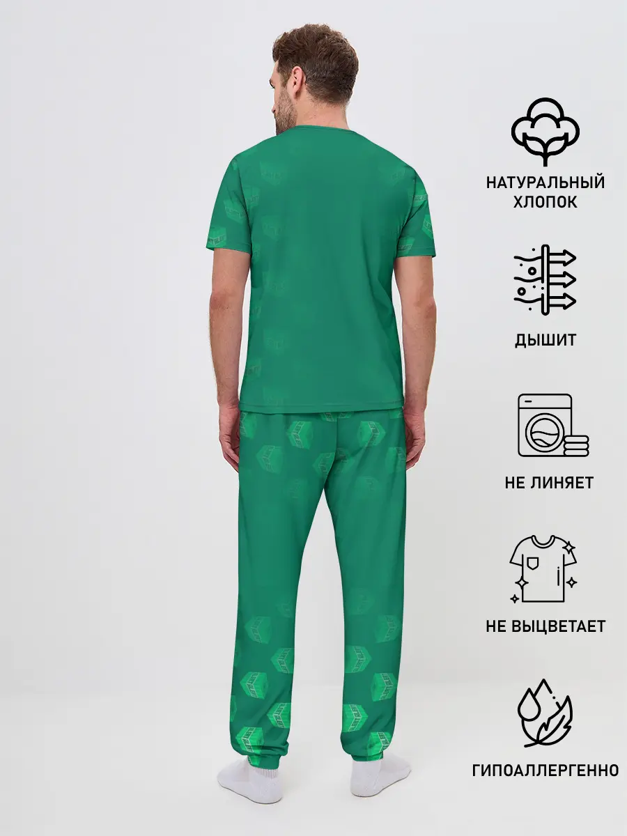 Мужская пижама с брюками / Операция над Крипером | Майнкрафт