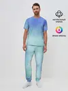 Мужская пижама с брюками / Небесная синева