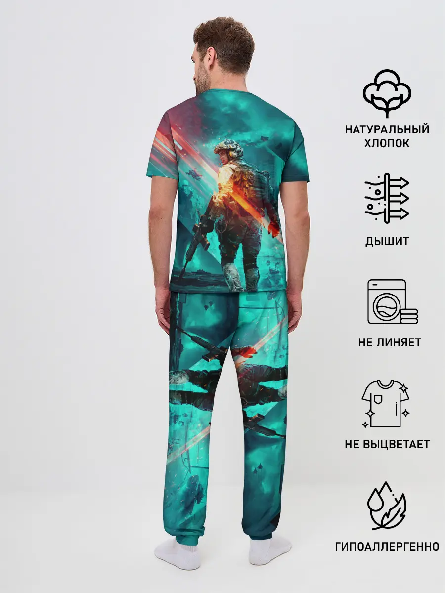 Мужская пижама с брюками / Battlefield 2042 игровой арт