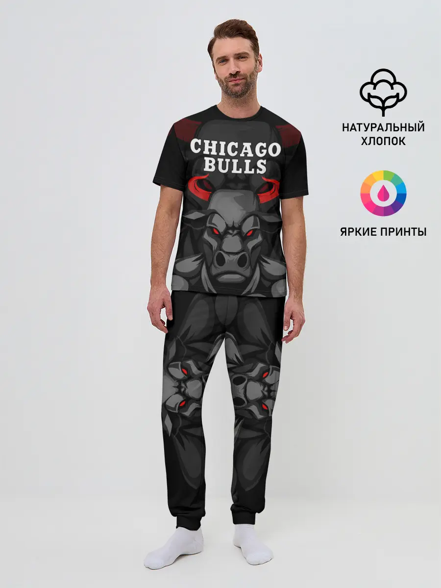 Мужская пижама с брюками / CHICAGO BULLS ЯРОСТНЫЙ БЫК