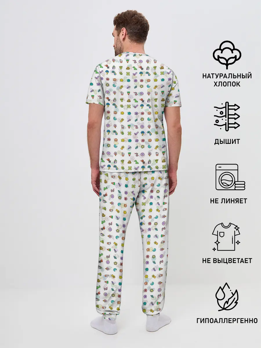 Мужская пижама с брюками / Toca Boca | Тока Бока | Паттерн