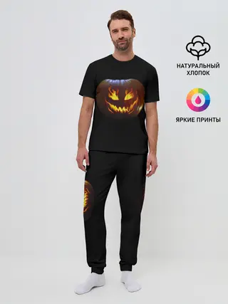 Мужская пижама с брюками / кровавая тыква