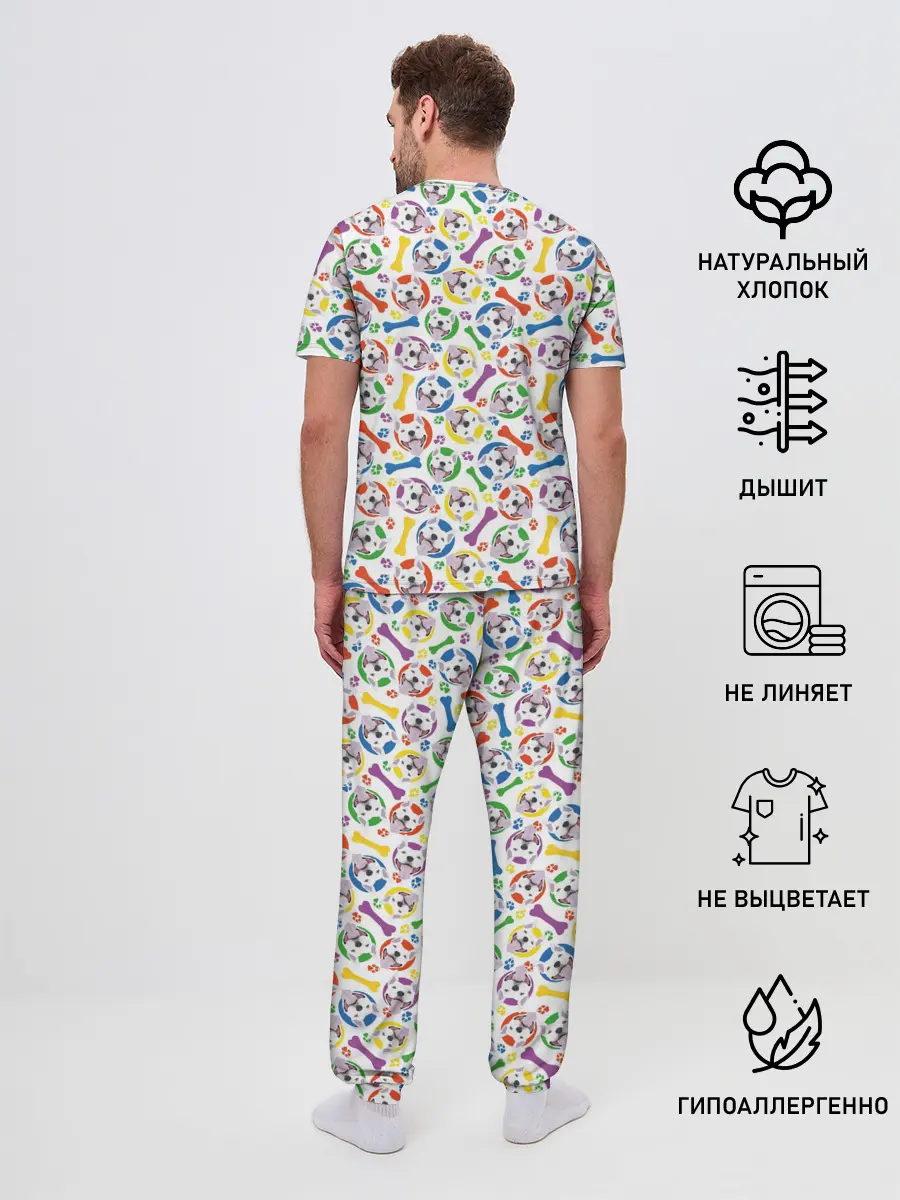Мужская пижама с брюками / Бультерьер