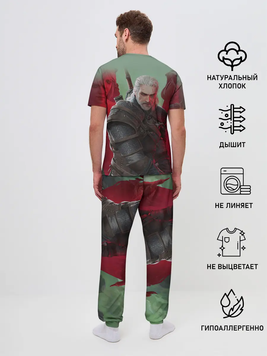 Мужская пижама с брюками / ВЕДЬМАК | THE WITCHER | ГЕРАЛЬТ С МЕЧОМ