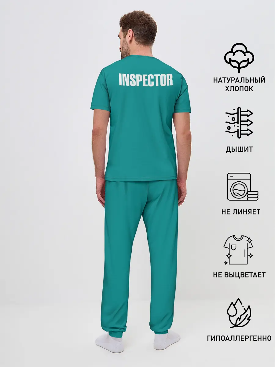 Мужская пижама с брюками / Игра в кальмара: инспектор 001