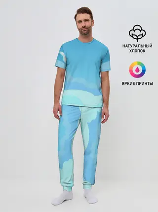 Мужская пижама с брюками / Небо после грозы