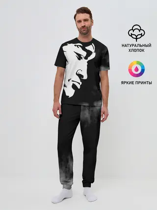 Мужская пижама с брюками / Профиль Виктора Цой