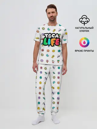 Мужская пижама с брюками / Логотип | Toca Boca | Тока Бока