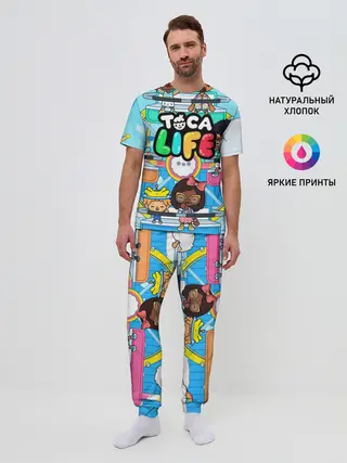 Мужская пижама с брюками / Toca Boca | Тока Бока аттракцион