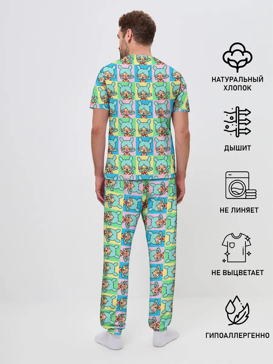 Мужская пижама с брюками / Toca Boca logo | Тока Бока Рита