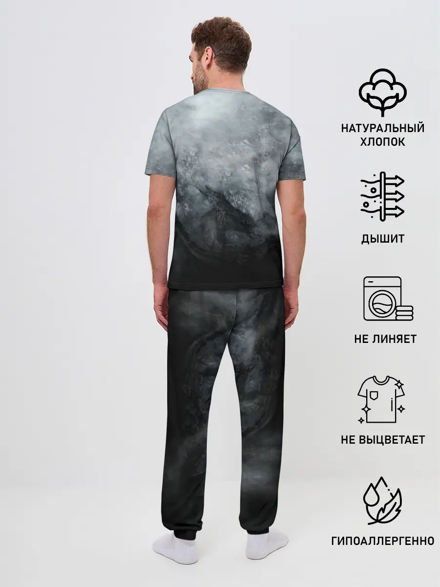 Мужская пижама с брюками / Победа над драконом