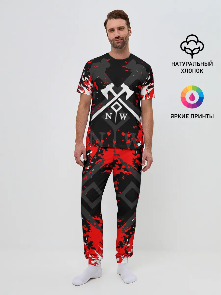 Мужская пижама с брюками / NEW WORLD / НЬЮ ВОРЛД / БРЫЗГИ