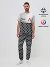 Мужская пижама с брюками / Mitsubishi | Стальная решетка