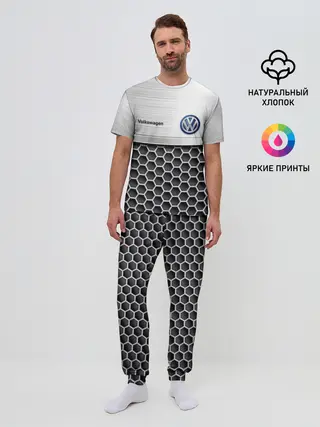 Мужская пижама с брюками / Volkswagen | Стальная решетка