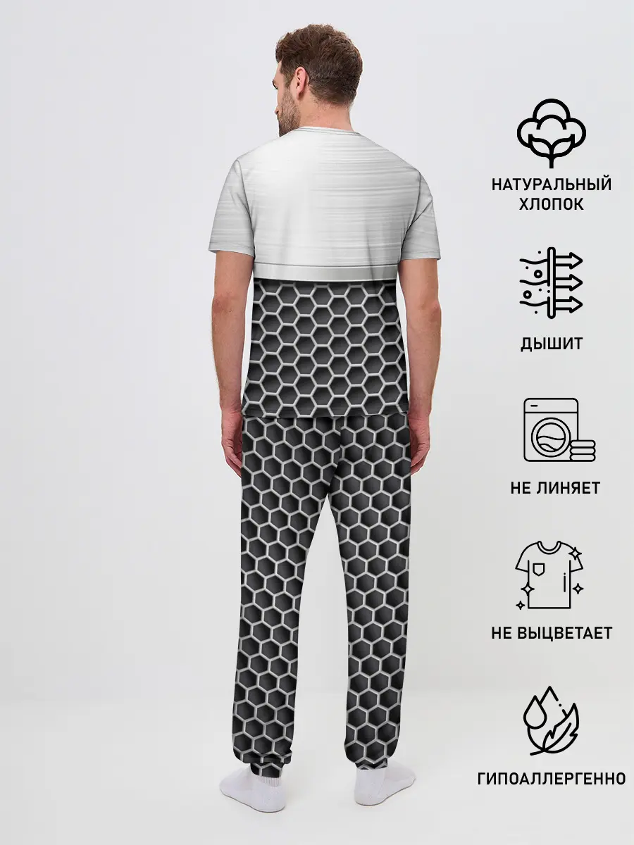 Мужская пижама с брюками / Toyota | Стальная решетка