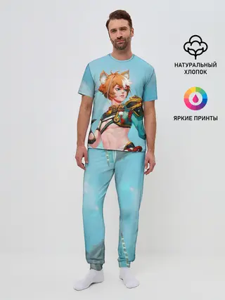 Мужская пижама с брюками / Горо Genshin Impact