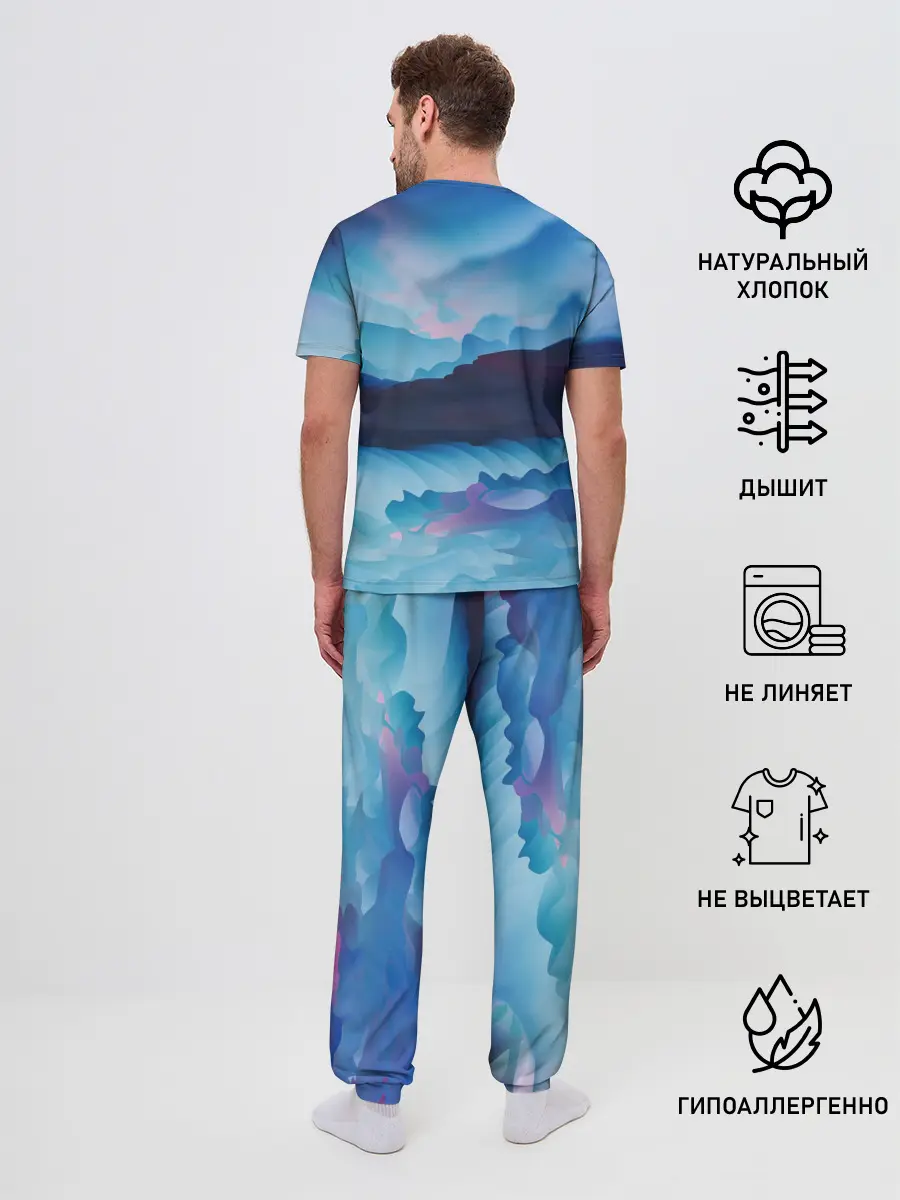 Мужская пижама с брюками / Грозовые мазки