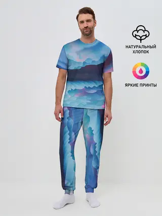 Мужская пижама с брюками / Грозовые мазки