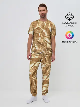 Мужская пижама с брюками / Мятая Фольга
