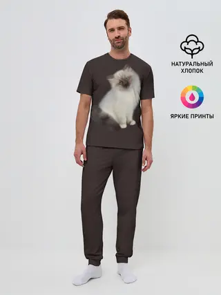 Мужская пижама с брюками / Котенок Ми