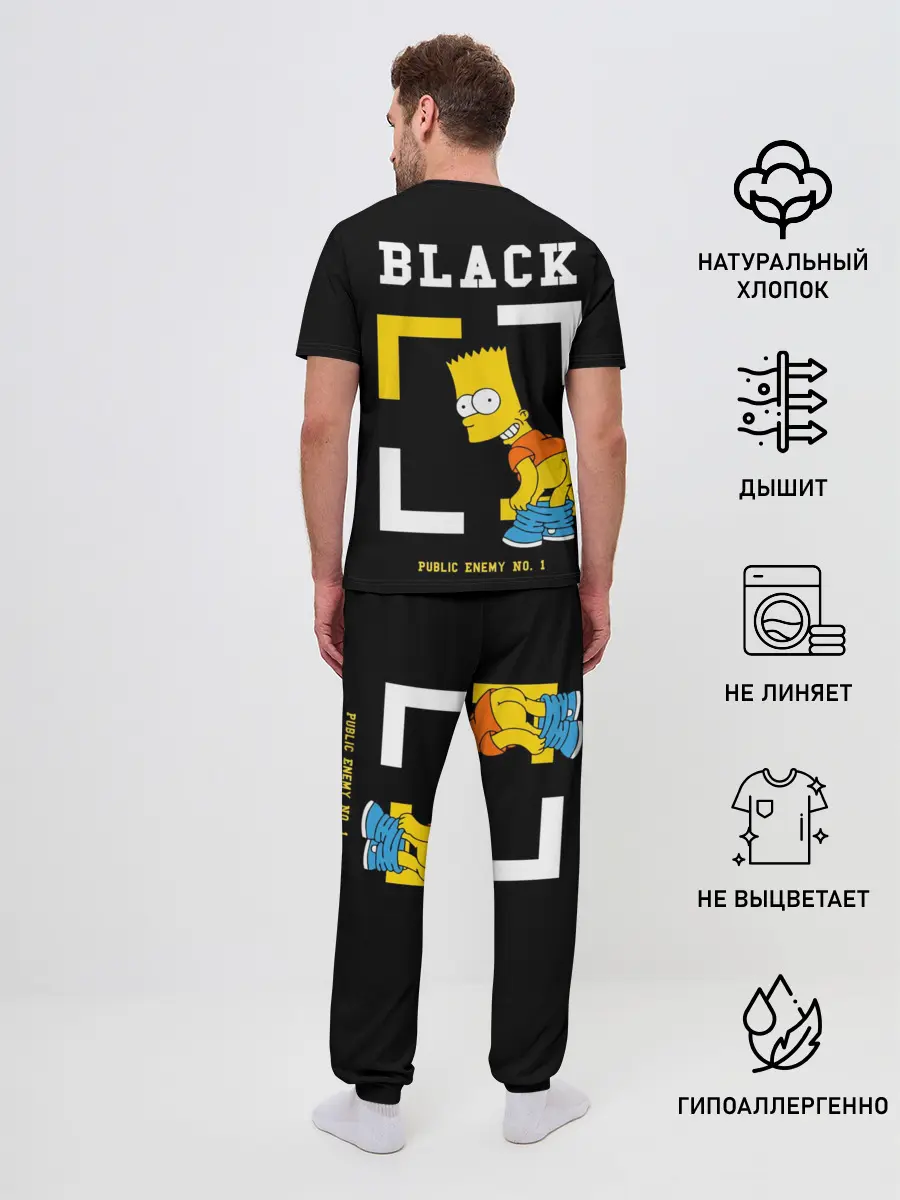 Мужская пижама с брюками / Симпсоны х ON BLACK