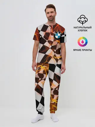 Мужская пижама с брюками / BMW RACING / FIRE RACING