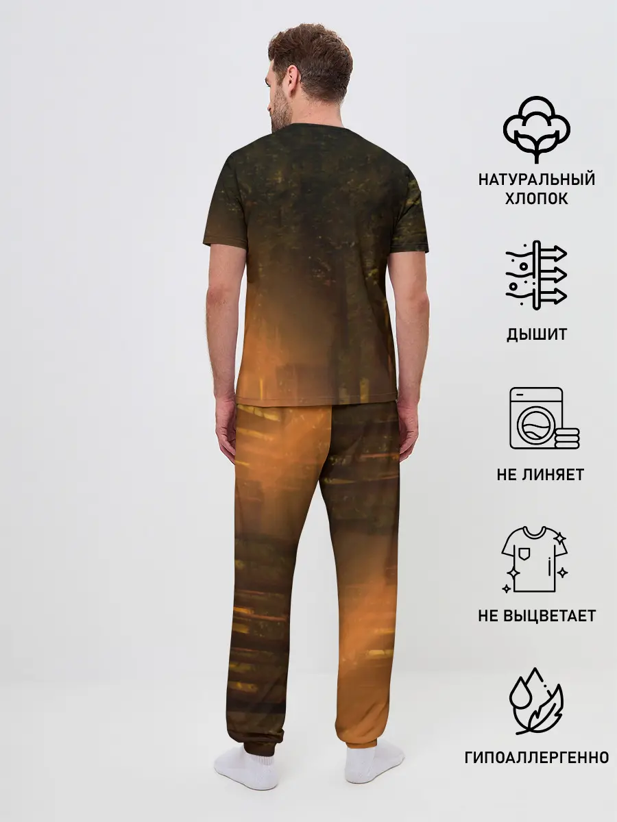 Мужская пижама с брюками / Марси в лесу