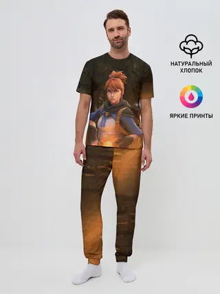 Мужская пижама с брюками / Марси в лесу