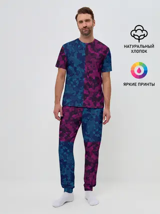 Мужская пижама с брюками / NEON MILITARY | НЕОНОВОЕ МИЛИТАРИ