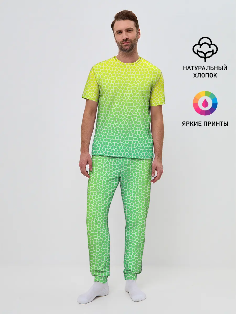 Мужская пижама с брюками / Витражная мозаика