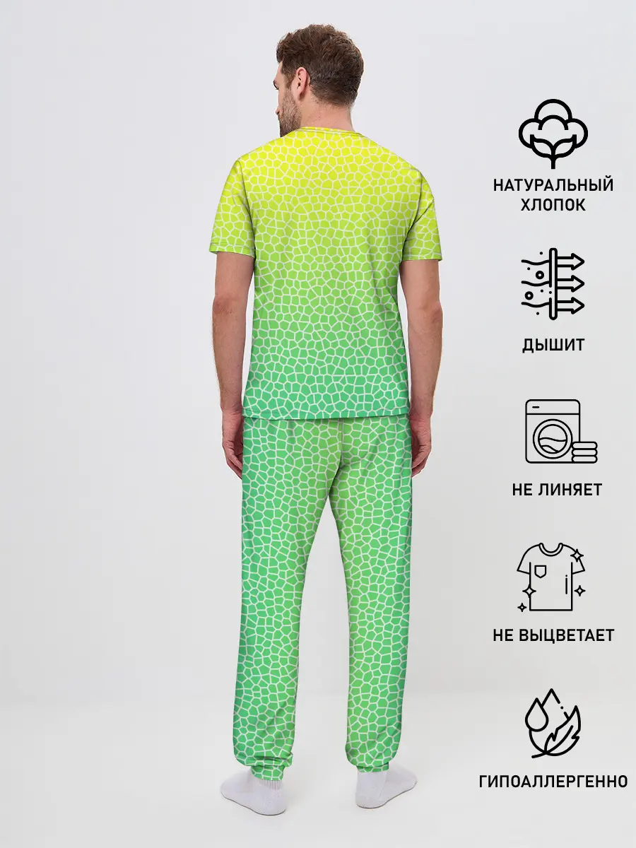 Мужская пижама с брюками / Витражная мозаика