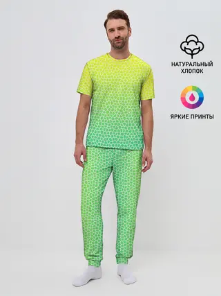 Мужская пижама с брюками / Витражная мозаика