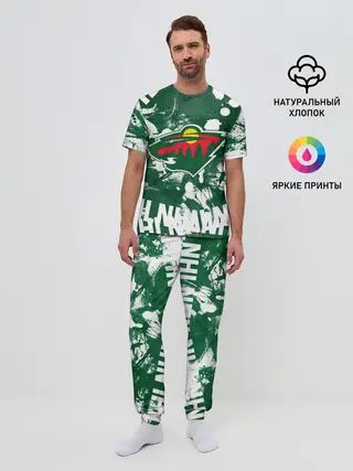 Мужская пижама с брюками / Minnesota Wild, Миннесота Уайлд