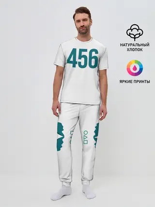 Мужская пижама с брюками / Squid game - Сон Ки Хун 456