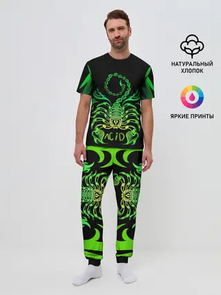 Мужская пижама с брюками / Acid scorpion