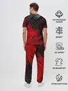 Мужская пижама с брюками / ЧЁРНО КРАСНЫЕ КРАСКИ | RED BLACK STRIPES