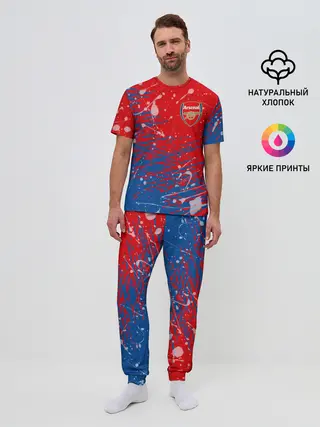 Мужская пижама с брюками / Arsenal: Фирменные цвета.