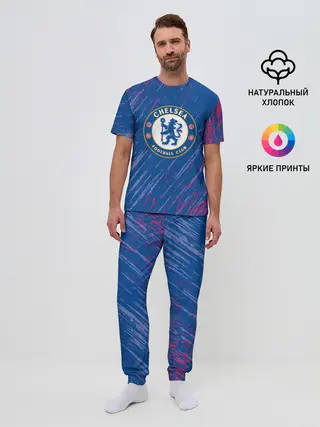 Мужская пижама с брюками / Chelsea: Logo.