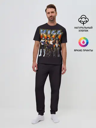 Мужская пижама с брюками / Кисс вместе