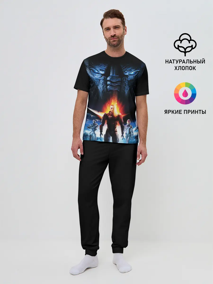 Мужская пижама с брюками / MASS EFFECT N7 КАПИТАН ШЕПАРД