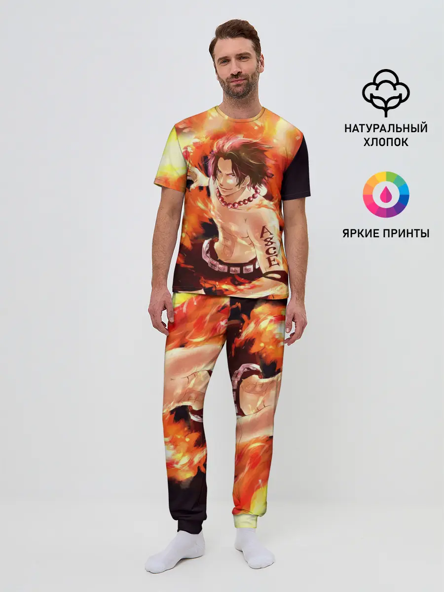 Мужская пижама с брюками / ONE PIECE ASCE HERO